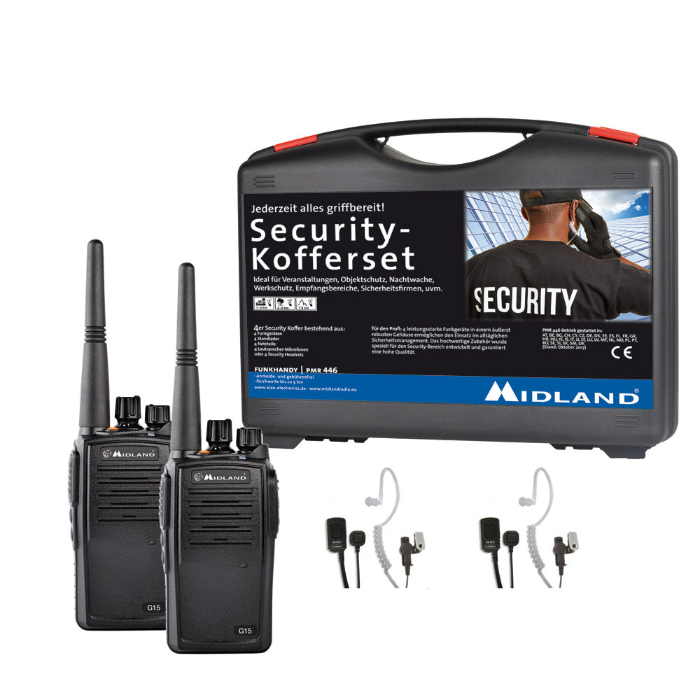 Midland G15 Pro PMR 2er Security-Kofferset