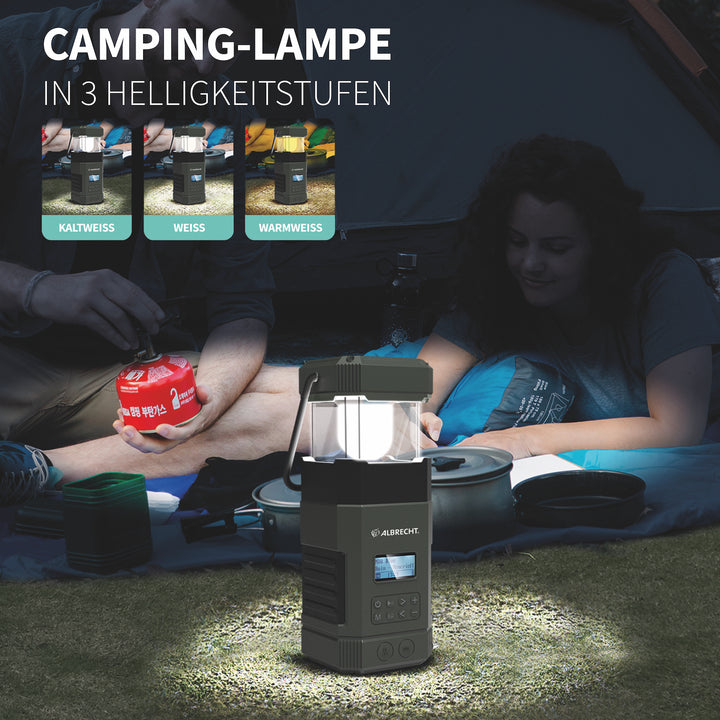 Albrecht DR 114 DAB+ Outdoor-Radio mit Camping-Lampe