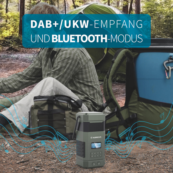 Albrecht DR 114 DAB+ Outdoor-Radio mit Camping-Lampe