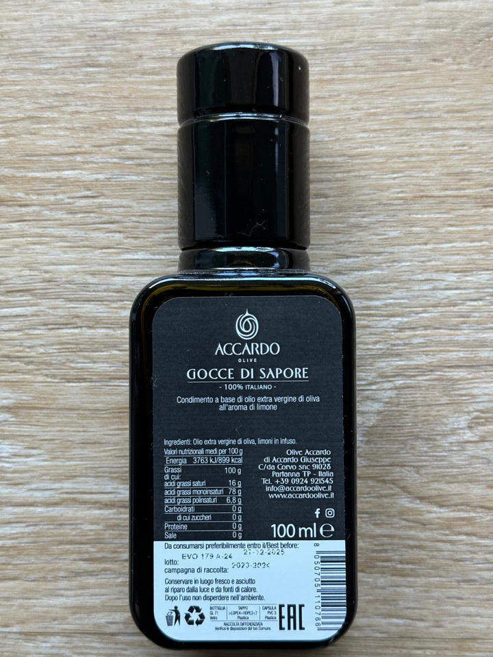 Olio Extra Vergine die Oliva mit Zitronen Aroma( 100 ml )